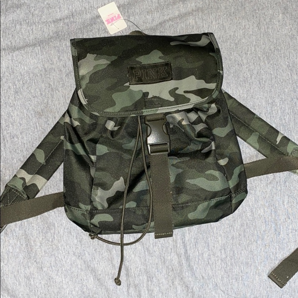 Army print mini backpack